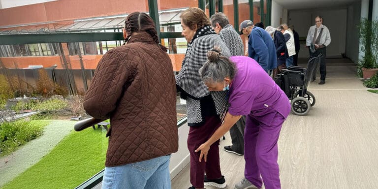 Personas haciendo estiramientos para adulto mayor